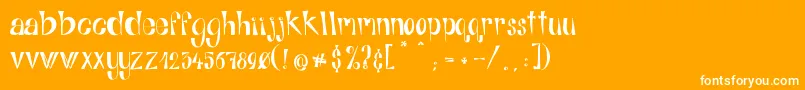 AlphabitsRegular Font – White Fonts on Orange Background