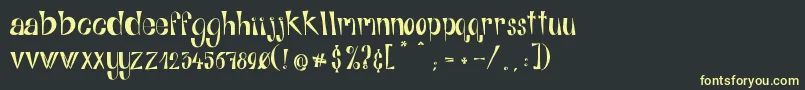 AlphabitsRegular-fontti – keltaiset fontit mustalla taustalla