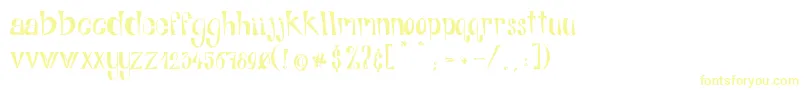 Шрифт AlphabitsRegular – жёлтые шрифты на белом фоне
