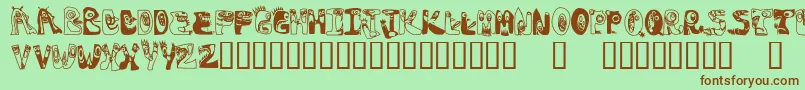 Oogie Font – Brown Fonts on Green Background