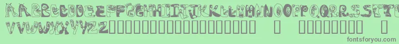 Oogie Font – Gray Fonts on Green Background