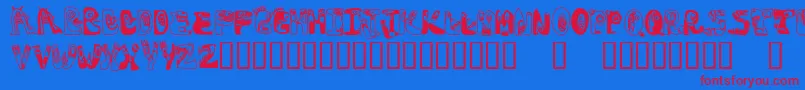Oogie Font – Red Fonts on Blue Background