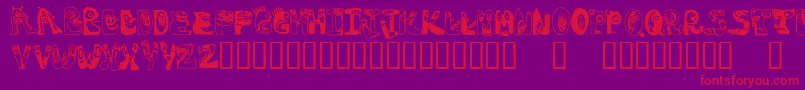 Oogie Font – Red Fonts on Purple Background