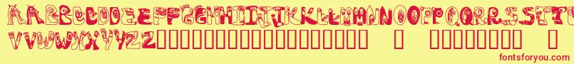 Oogie Font – Red Fonts on Yellow Background