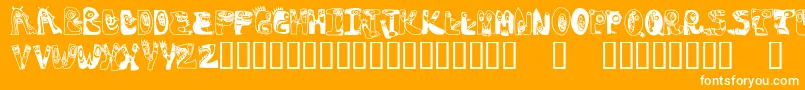 Oogie Font – White Fonts on Orange Background