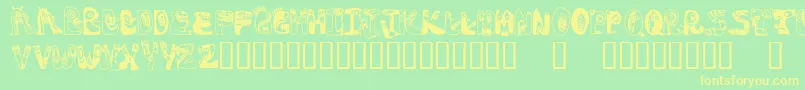 Oogie Font – Yellow Fonts on Green Background