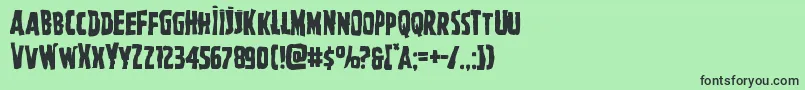 Ghoulishintentmangle Font – Black Fonts on Green Background