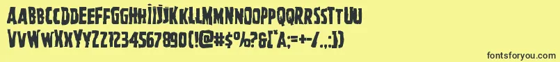 Ghoulishintentmangle Font – Black Fonts on Yellow Background