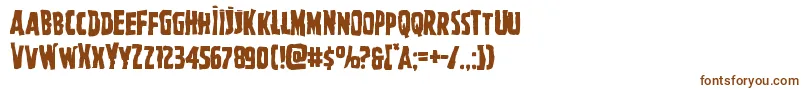 Ghoulishintentmangle-fontti – ruskeat fontit valkoisella taustalla