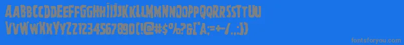 Ghoulishintentmangle Font – Gray Fonts on Blue Background