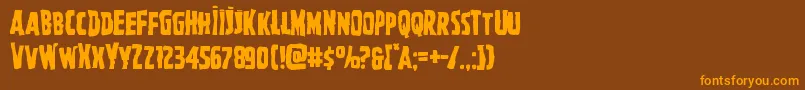 Ghoulishintentmangle Font – Orange Fonts on Brown Background