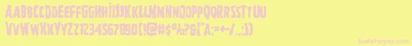 Ghoulishintentmangle Font – Pink Fonts on Yellow Background