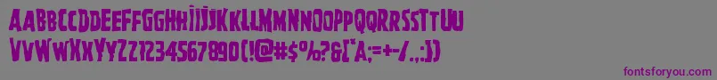 Шрифт Ghoulishintentmangle – фиолетовые шрифты на сером фоне