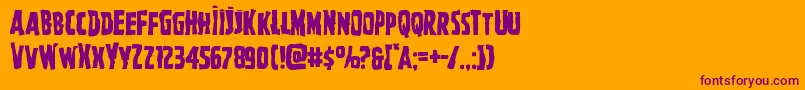 Ghoulishintentmangle Font – Purple Fonts on Orange Background