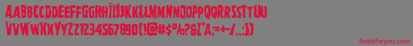More about Ghoulishintentmangle Font Ghoulishintentmangle Font – Red Fonts on Gray Background