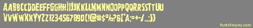 Ghoulishintentmangle Font – Yellow Fonts on Gray Background