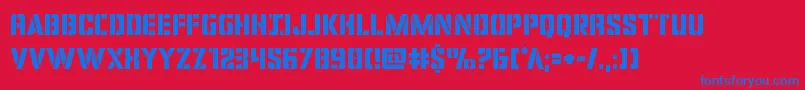 Covertops Font – Blue Fonts on Red Background