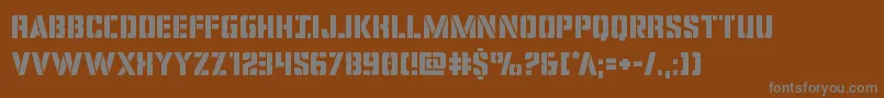 フォントCovertops – 茶色の背景に灰色の文字