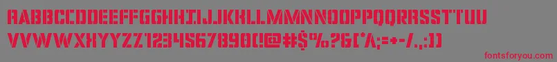 Covertops Font – Red Fonts on Gray Background