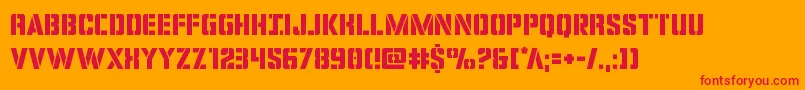 Covertops Font – Red Fonts on Orange Background