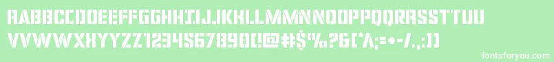Covertops Font – White Fonts on Green Background