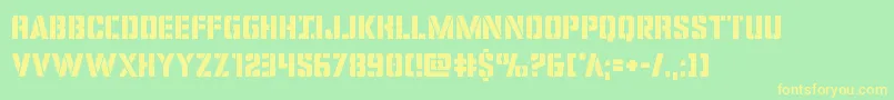 Covertops Font – Yellow Fonts on Green Background