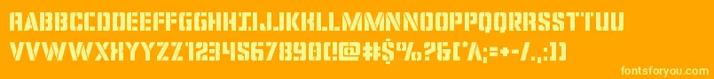 More about Covertops Font Covertops Font – Yellow Fonts on Orange Background
