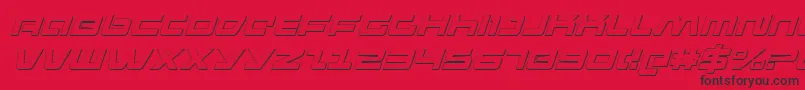 PulseRifle3DItalic Font – Black Fonts on Red Background