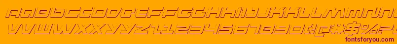 Weitere Informationen zur PulseRifle3DItalic-Schriftart PulseRifle3DItalic-Schriftart – Violette Schriften auf orangefarbenem Hintergrund
