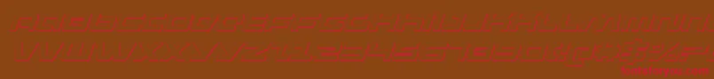 PulseRifle3DItalic Font – Red Fonts on Brown Background