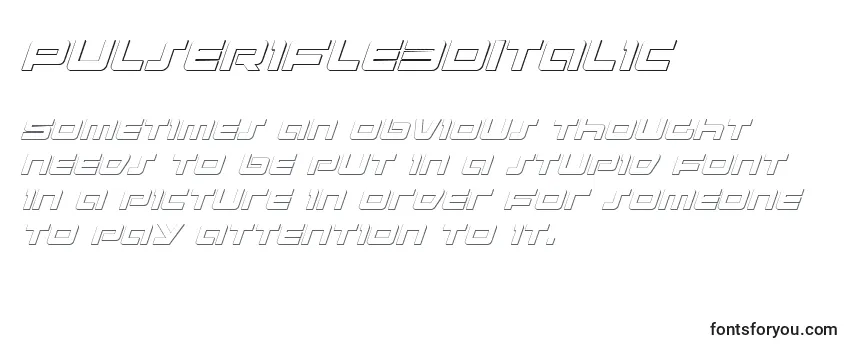 Обзор шрифта PulseRifle3DItalic