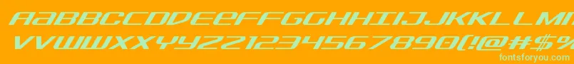 Sdfsuperitalフォントについての詳細 フォントSdfsuperital – オレンジの背景に緑のフォント
