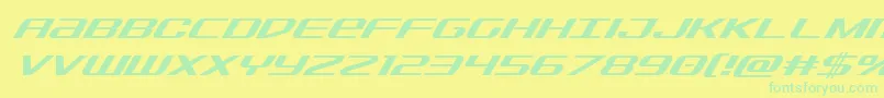 Sdfsuperital-Schriftart – Grüne Schriften auf gelbem Hintergrund