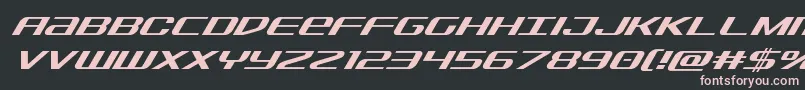 フォントSdfsuperital – 黒い背景にピンクのフォント