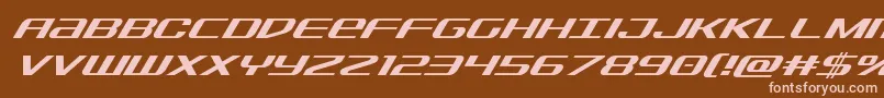 Więcej informacji o czcionce Sdfsuperital Czcionka Sdfsuperital – różowe czcionki na brązowym tle