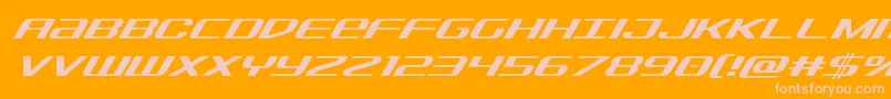 Sdfsuperital-Schriftart – Rosa Schriften auf orangefarbenem Hintergrund
