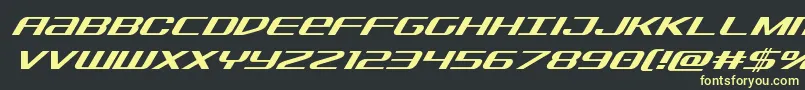 フォントSdfsuperital – 黒い背景に黄色の文字