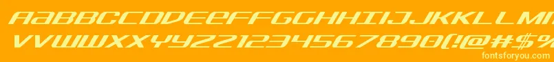 Шрифт Sdfsuperital – жёлтые шрифты на оранжевом фоне