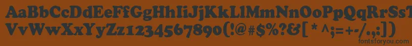 Cooper90n Font – Black Fonts on Brown Background