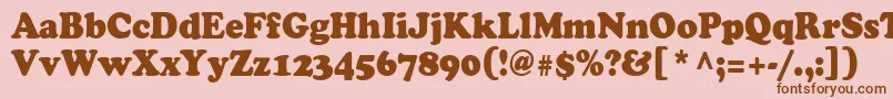 Cooper90n Font – Brown Fonts on Pink Background