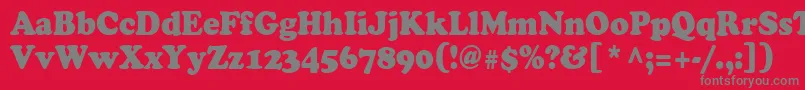 Cooper90n Font – Gray Fonts on Red Background
