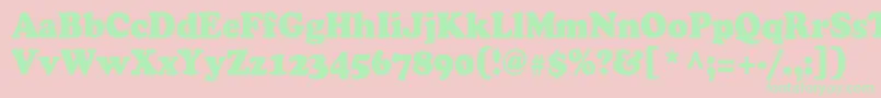Cooper90n Font – Green Fonts on Pink Background