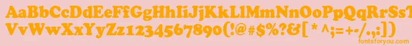 Cooper90n Font – Orange Fonts on Pink Background