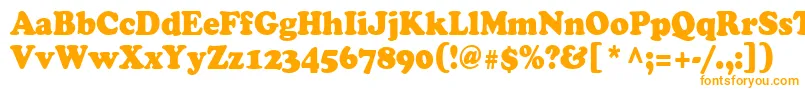 Cooper90n Font – Orange Fonts on White Background