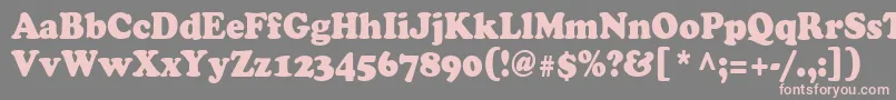 Cooper90n Font – Pink Fonts on Gray Background