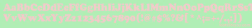 Cooper90n Font – Pink Fonts on Green Background