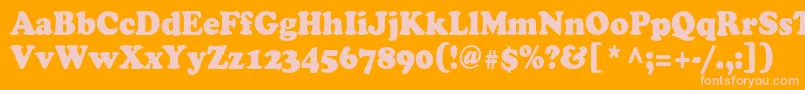 Cooper90n Font – Pink Fonts on Orange Background