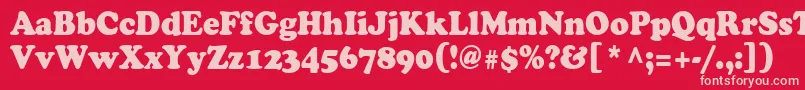 Cooper90n Font – Pink Fonts on Red Background