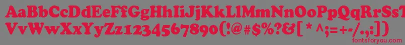 Cooper90n Font – Red Fonts on Gray Background