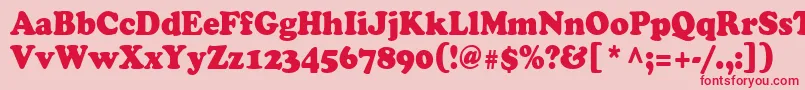 Cooper90n Font – Red Fonts on Pink Background